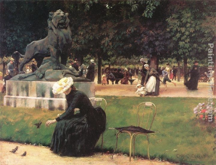 Charles Courtney Curran In the Luxembourg Garden